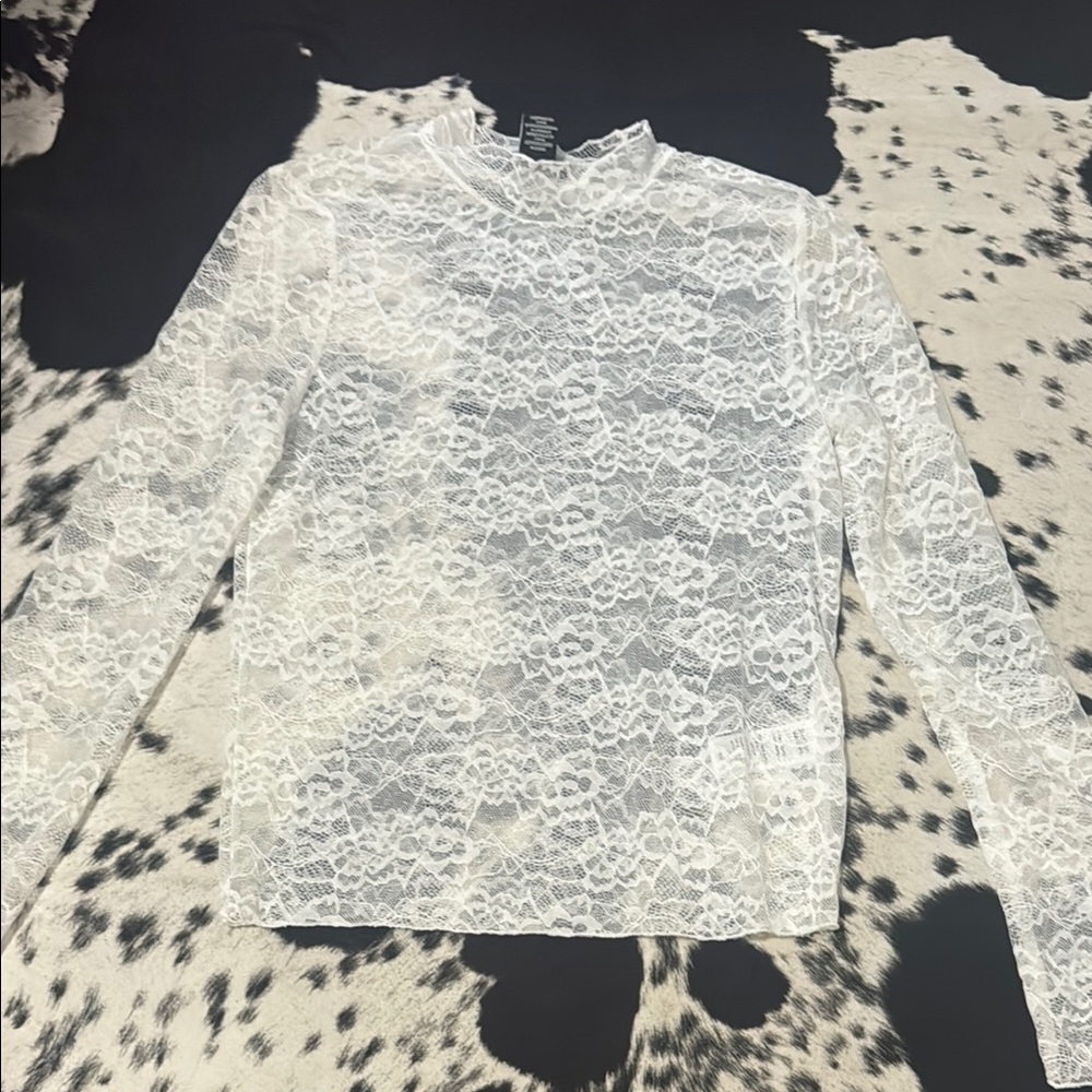 Women’s sincerely jules size small white mesh top